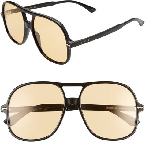 occhiali gucci pilot|Gucci Pilot Sunglasses, 58mm .